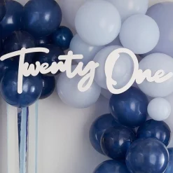 Party Delights 21 White Balloon Arch Sign< Arches & Clouds
