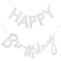 Party Delights Acrylic Happy Bday Banner - 3M< Banners