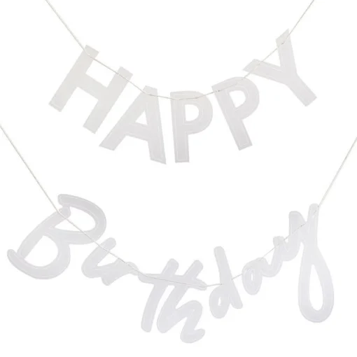 Party Delights Acrylic Happy Bday Banner - 3M< Banners