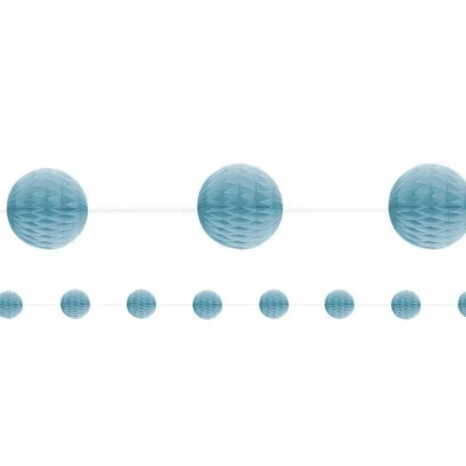 Party Delights Baby Blue Honeycomb Garland Decoration - 2.1M< Hanging Decorations