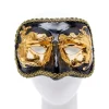 Party Delights Black & Gold Masquerade Mask< Masks