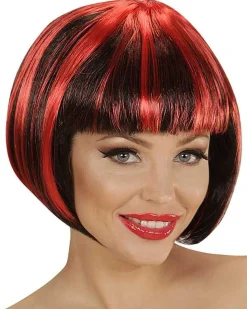 Black & Red Wig<Party Delights Hot