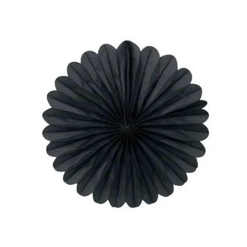 Party Delights Black Mini Paper Fan Decorations - 15Cm (3Pk)< Hanging Decorations