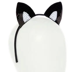 Black Sequin Cat Ears Headband<Party Delights Best