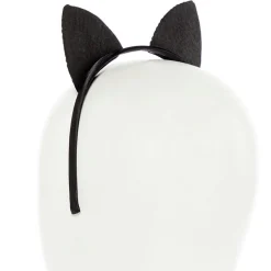 Party Delights Black Sequin Cat Ears Headband< Hats & Headwear