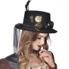 Black Steampunk Top Hat With Goggles<Party Delights Sale