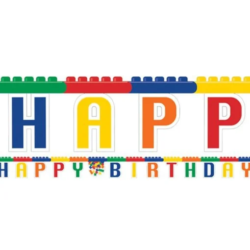 Party Delights Block Party 'Happy Birthday' Paper Banner - 2.59M< Banners