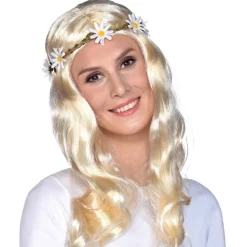 Party Delights Blonde Hippie Wig With Headband< Hats & Headwear