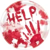 Bloody Drip Paper Plate - 23Cm (8Pk)<Party Delights Clearance