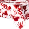 Bloody Plastic Tablecover - 1.4M X 2.6M<Party Delights Online