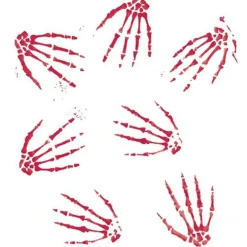 Bloody Skeleton Hand Prints<Party Delights Clearance