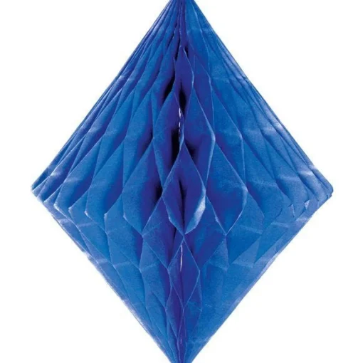 Party Delights Blue Honeycomb Diamond Decoration - 30Cm< Hanging Decorations