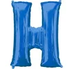 Party Delights Blue Letter H Air Filled Balloon - 16" Foil< Letter Balloons