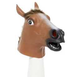 Brown Horse Rubber Mask<Party Delights Online