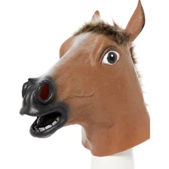 Brown Horse Rubber Mask<Party Delights Online