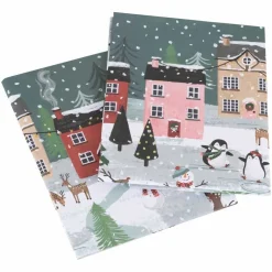 Christmas Scene Wrapping Paper (2 Sheets)<Party Delights New