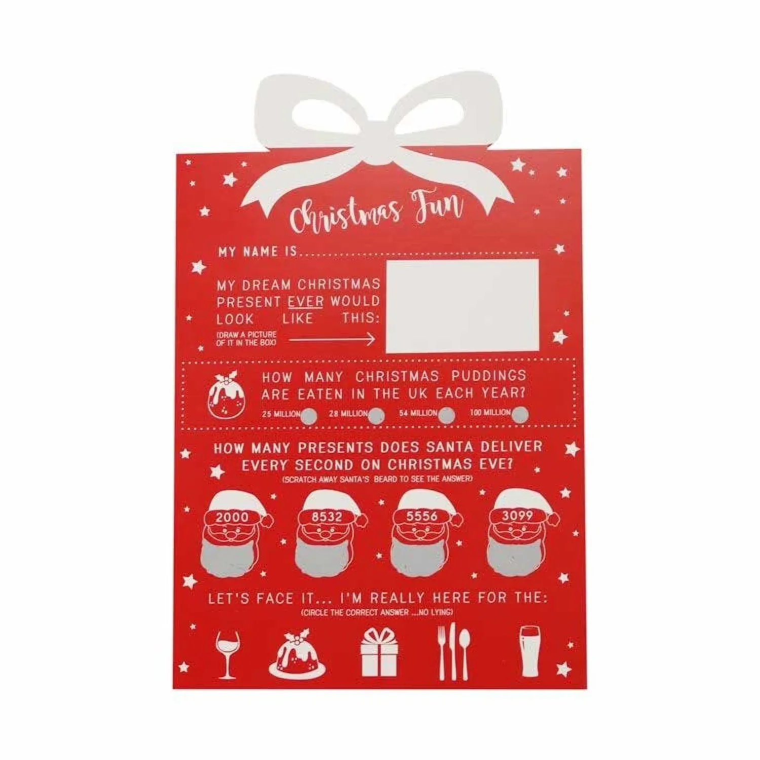 Christmas Scratch Card Game (10Pk)<Party Delights Sale
