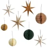Cosy Copper Paper Star Hanging Decorations (8Pk)<Party Delights Discount