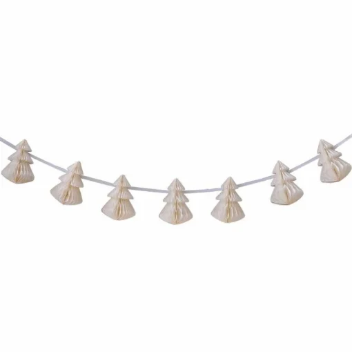Party Delights Cream Honeycomb Trees Garland - 2M< Hanging Decorations