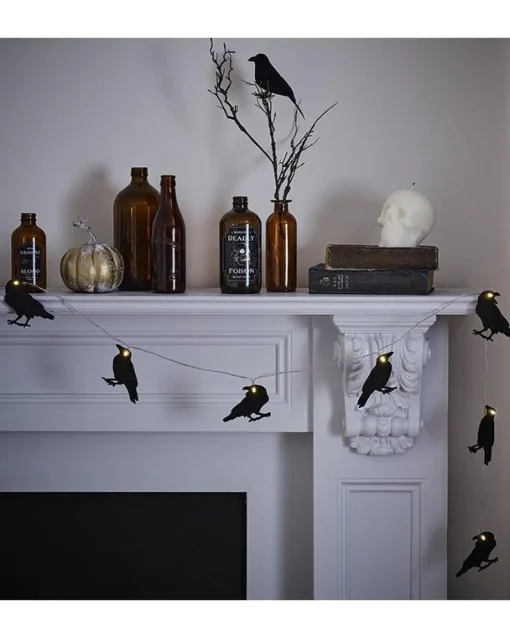 Crow Led Wooden Bunting<Party Delights Discount