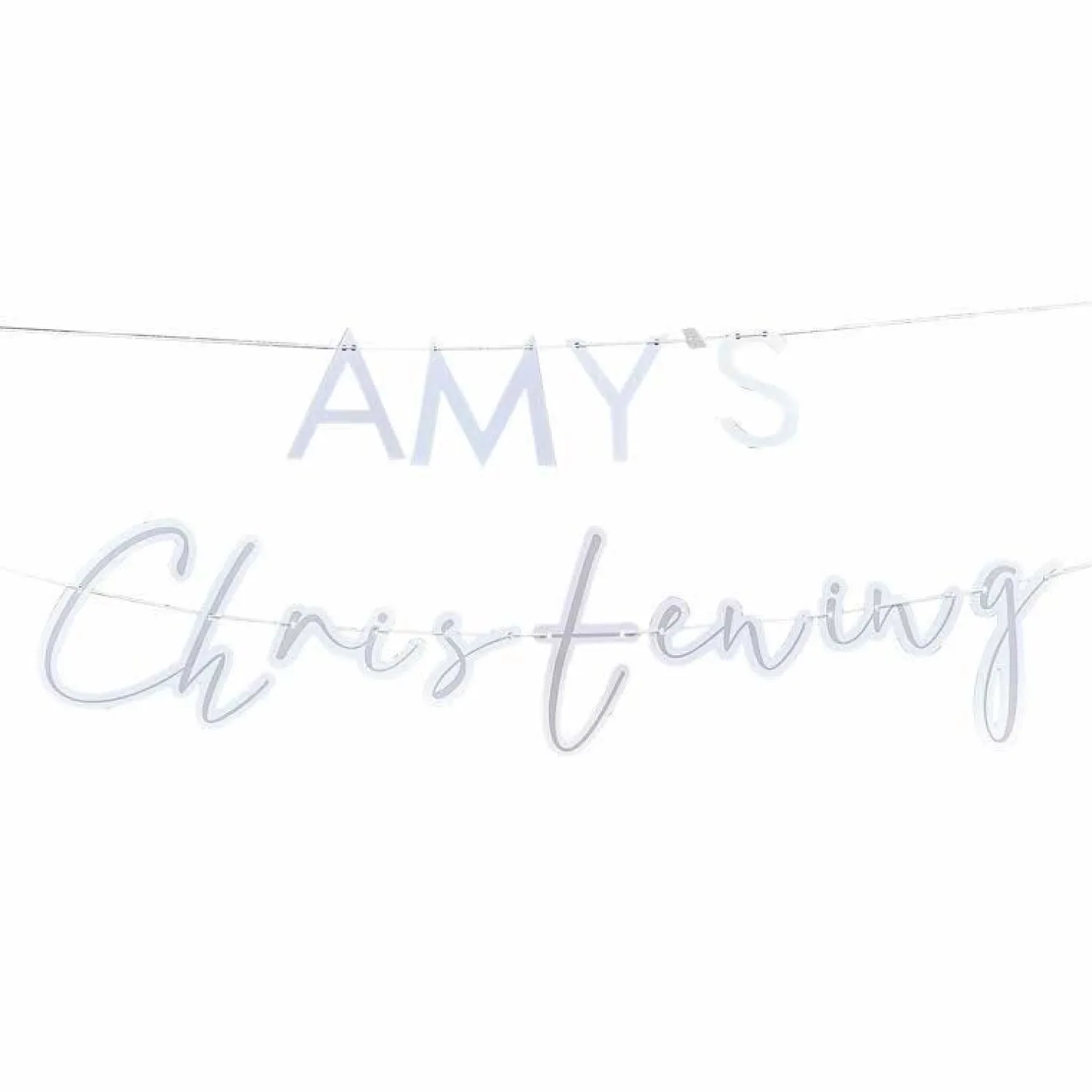 Party Delights Customisable Christening Paper Banner - 1.5M< Banners