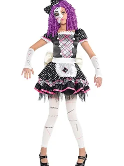 Damaged Doll - Child And Teen Costume<Party Delights Online