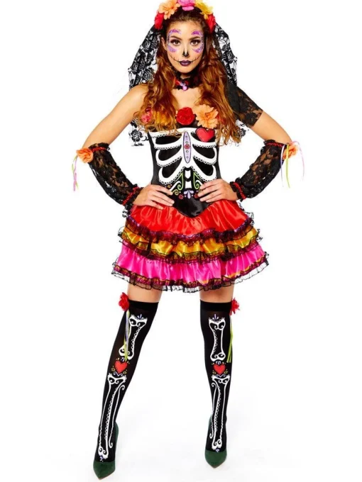 Day Of The Dead Senorita - Adult Costume<Party Delights Outlet