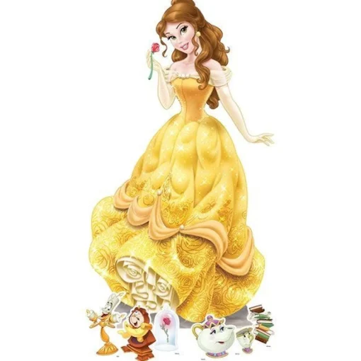Party Delights Disney Belle Cardboard Cutout - 134Cm X 76Cm< Cardboard Cut Outs