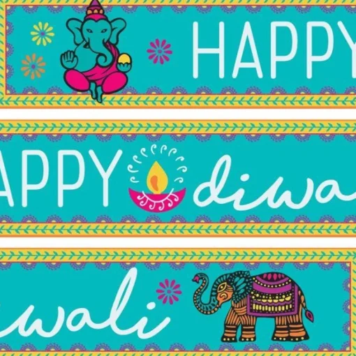Party Delights Diwali Paper Banners - 1M (3Pk)< Banners