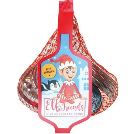 Elf & Friends Chocolate Coins - 60G<Party Delights Outlet