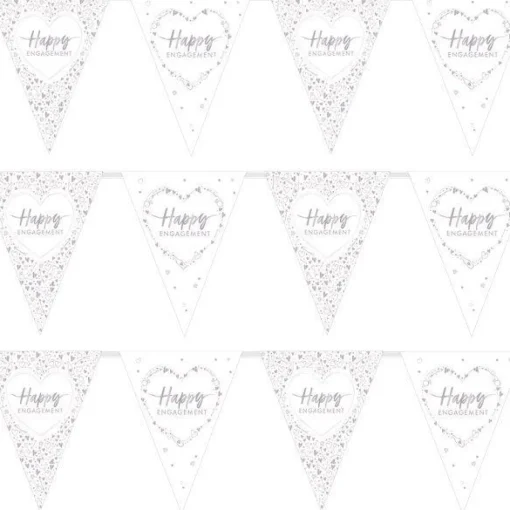 Party Delights Engagement Flag Paper Bunting - 3.7M< Bunting