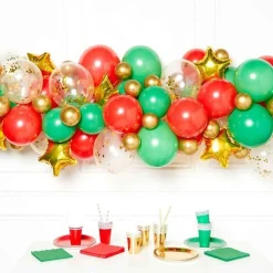 Party Delights Festive Christmas Balloon Arch Garland Diy Kit - 66 Balloons< Arches & Clouds