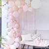 Party Delights Future Mrs Pink Mix Latex Balloon Arch With Streamers - 55 Balloons< Arches & Clouds