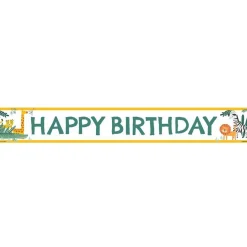 Party Delights Get Wild Safari Paper Birthday Banners - 1M (3Pk)< Banners