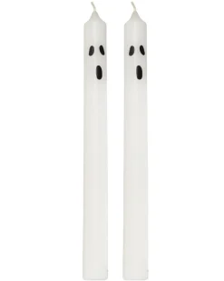 Ghost Face Dinner Candles (2Pk)<Party Delights Outlet