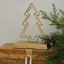 Gold Christmas Tree Stocking Holder - 17Cm<Party Delights Online
