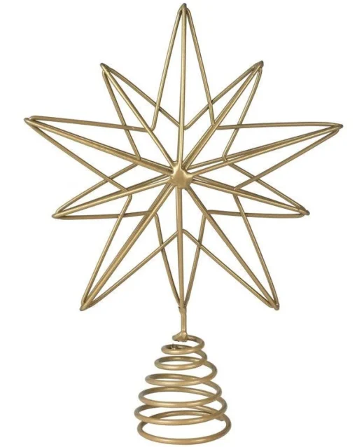 Gold 3D Wire Star Tree Topper<Party Delights Clearance