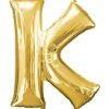 Party Delights Gold Letter K Balloon - 34" Foil< Letter Balloons
