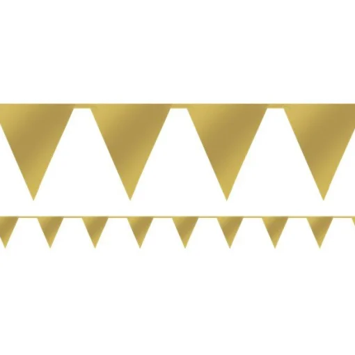 Party Delights Gold Paper Bunting - 4.5M< Bunting
