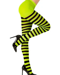 Green & Black Tights - Adult One Size<Party Delights New