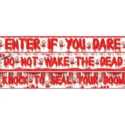 Party Delights Halloween Bloody Print Paper Banners - 1M (3Pk)< Banners