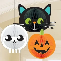 Party Delights Hallo-Ween Friends Honeycomb Decorations (3Pk)< Hanging Decorations