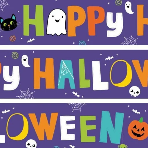Party Delights Hallo-Ween Friends Paper Banners - 1M (3Pk)< Banners