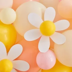 Party Delights Happy Easter Spring Daisy Balloon Arch - 70 Balloons< Arches & Clouds