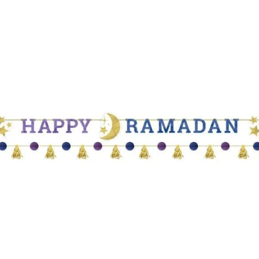 Party Delights Happy Ramadan' Paper Banner Kit - 1.82M (2Pk)< Banners