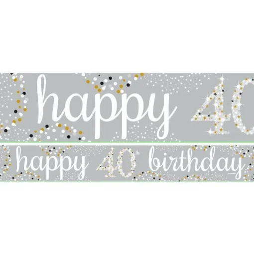 Party Delights Happy 40Th Birthday Celebration Paper Banners - 1M (3Pk)< Banners