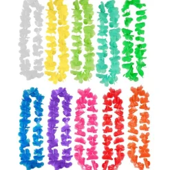 Party Delights Hawaiian Hula Lei - 10 Pack Assorted Colours< Costume Props