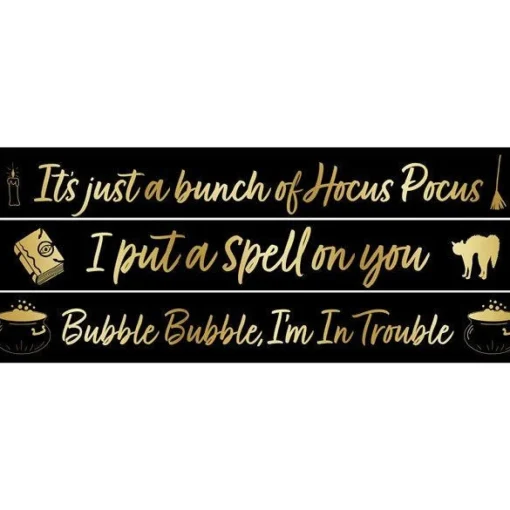 Party Delights Hocus Pocus Yard Banners (3Pk)< Banners