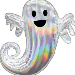 Iridescent Ghost Supershape Balloon - 25" X 28" Foil<Party Delights New