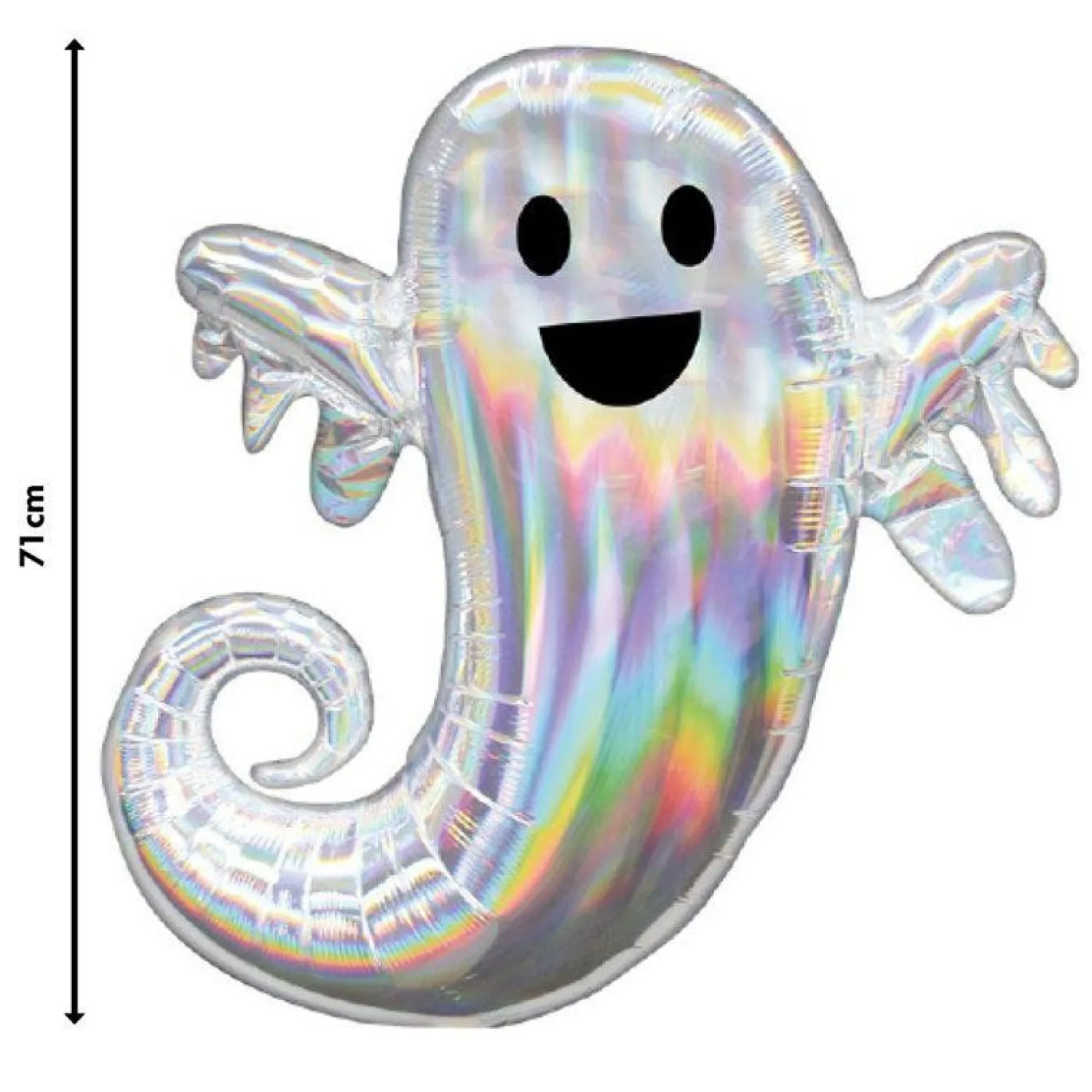 Iridescent Ghost Supershape Balloon - 25" X 28" Foil<Party Delights New